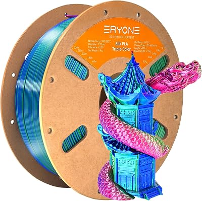 ERYONE Silk Tri-Color PLA Filament 1KG 1.75mm Coextrusion Silky Finish