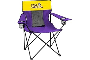 Logo Brands NCAA East Carolina Pirates Elite Chair, Unisex Adult Chair with Two Cup Holder, One Size, Team Color