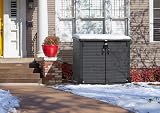 Duramax Cedargrain StoreAway 850L Plastic Garden Storage Shed Dark Grey view 7