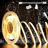 PAUTIX COB LED Strip Light IP65 Waterproof 32.8ft/10m 5040LEDs Warm White 2700K,High Lumen Flexible CRI93+ LED Tape 24V Super Bright,for Home&Office Lighting Project(Adapter&Dimmer Sold Separately)