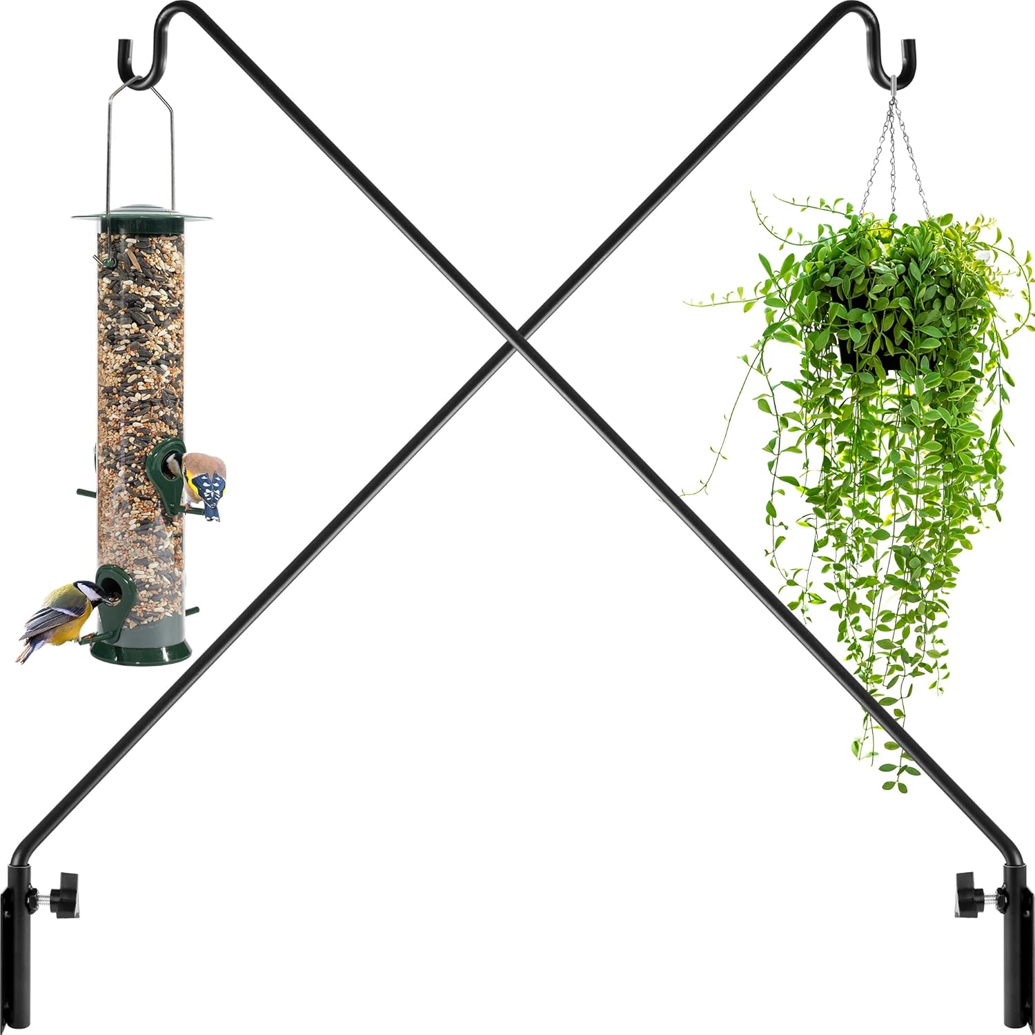 Outdoor Hanging Brackets - Extended Bird Feeder Pole - 2 Pack - 49
