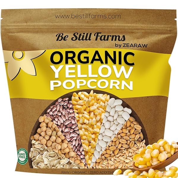 YELLOW ORGANIC POPCORN KERNELS (4.8LB) – UNCOOKED CORN...