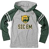 Wes and Willy Youth Boys College Long Sleeve Hooded T-Shirt Striped Jersey Hoodie