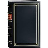 Pioneer Photo 204-Pocket Ring Bound Photo Album for 4 by 6-Inch Prints, Navy Blue Bonded Leather with Gold Accents Cover