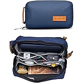 TRIPPED Travel Gear Tech Bag Organizer - Small Electronics Organizer Pouch for Travel - Premium Travel Case with Leather Acce