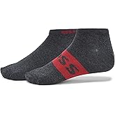 BOSS 2-Pack Solid Logo Cotton Ankle Socks, shadow grey, 7-13