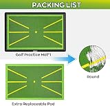 IMAYCC Golf Mat 2PCS Replaceable Hitting Practice Mat with Anti-slip Base view 5