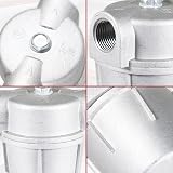 SPARES2GO 3/8" Aluminium Inline Oil Boiler Fuel Filter Strainer Bowl with Plugs view 9