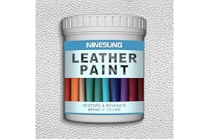 NINESUNG Leather Paint- White Shoe Paint, Restorer of Your Furniture, Shoes, Purses, Sneakers, Jacket, Sofa, Boat Or Car Seat, Super Easy Use to Match Any Color, Pleather, Genuine (White, 4 Ounces)
