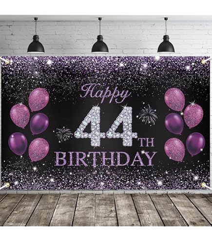45th Birthday Cake Topper – Silhouette Of Sitting Girl With Makeup & High Heels, Purple Glitter, Spa Theme Party Decor