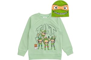 Teenage Mutant Ninja Turtles Fleece Sweatshirt and Hat Toddler to Big Kid Sizes (2T - 14-16)