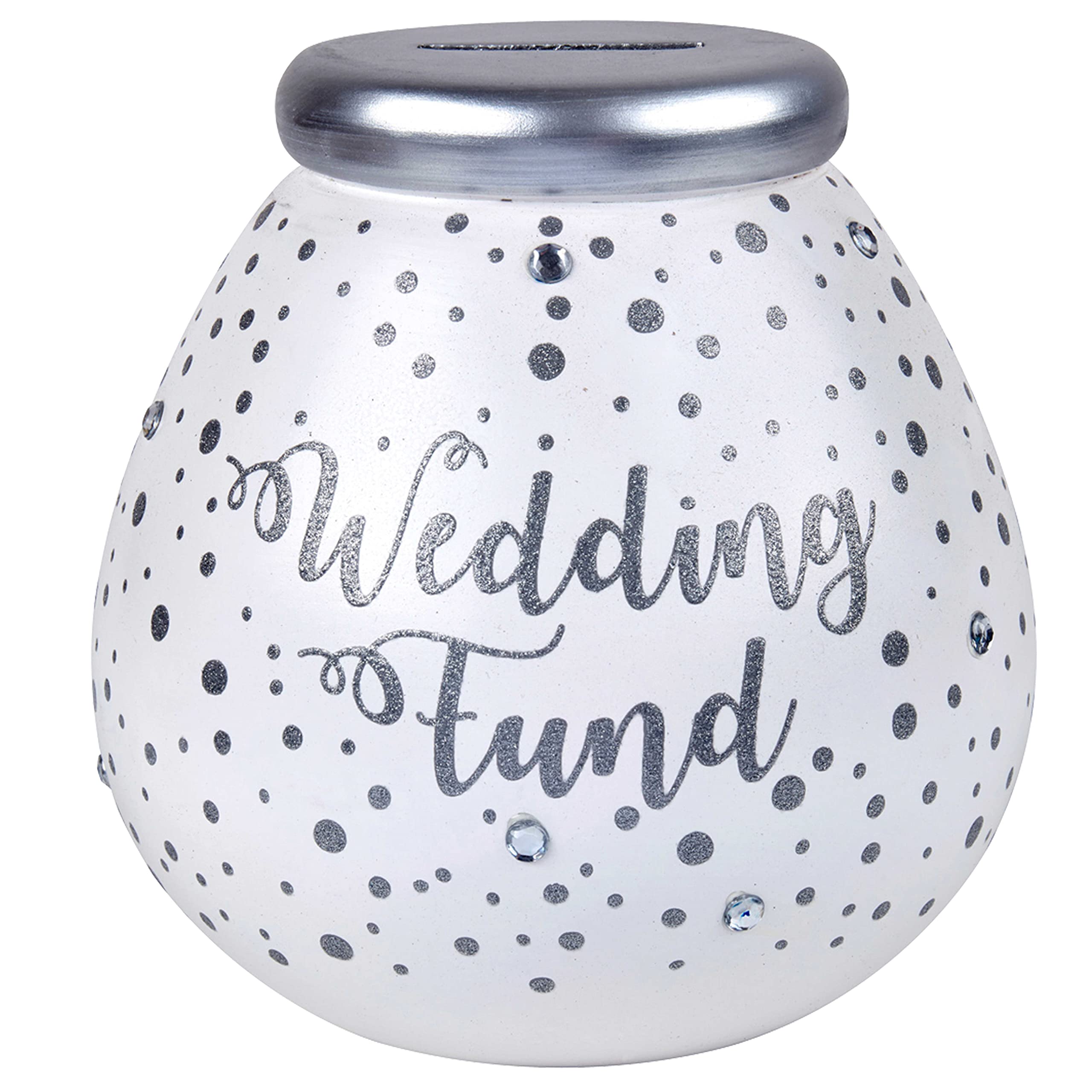Pot of Dreams Hand Painted Wedding Fund Save And Smash Handcrafted Ceramic Money Box | Eco Freindly & Recyclable Piggy Bank | Decorative Gift and Save for Wedding & Honeymoon | One Size