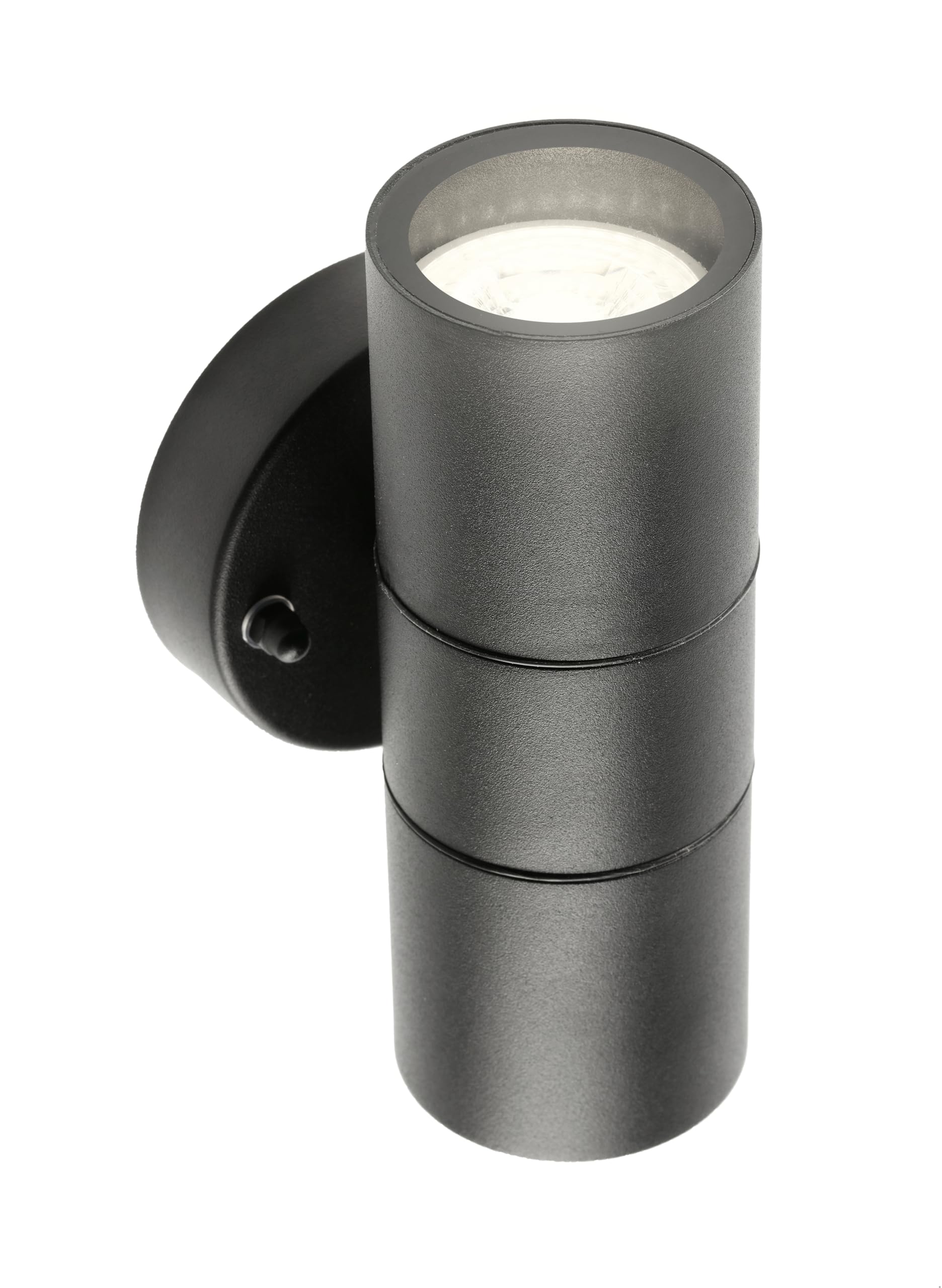 CGC Lighting Outdoor Wall Light Up & Down LED Outside Garden Double Twin Conservatory Porch Patio Garage Shed (Black)