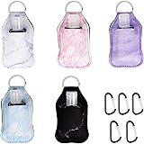BIHRTC Pack of 5 Sanitizer Holder Keychain Hand Sanitizer Holder Keychain 30 ml Refillable Empty Travel Bottles Keychain Carr