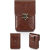 Silkfly Medieval Vintage Belt Pouch Leather Waist Bag Renaissance Accessories Steampunk Waist Fanny Pack for Casual Hiking (Brown, 5.98 x 3.98 x 1.5 Inch)
