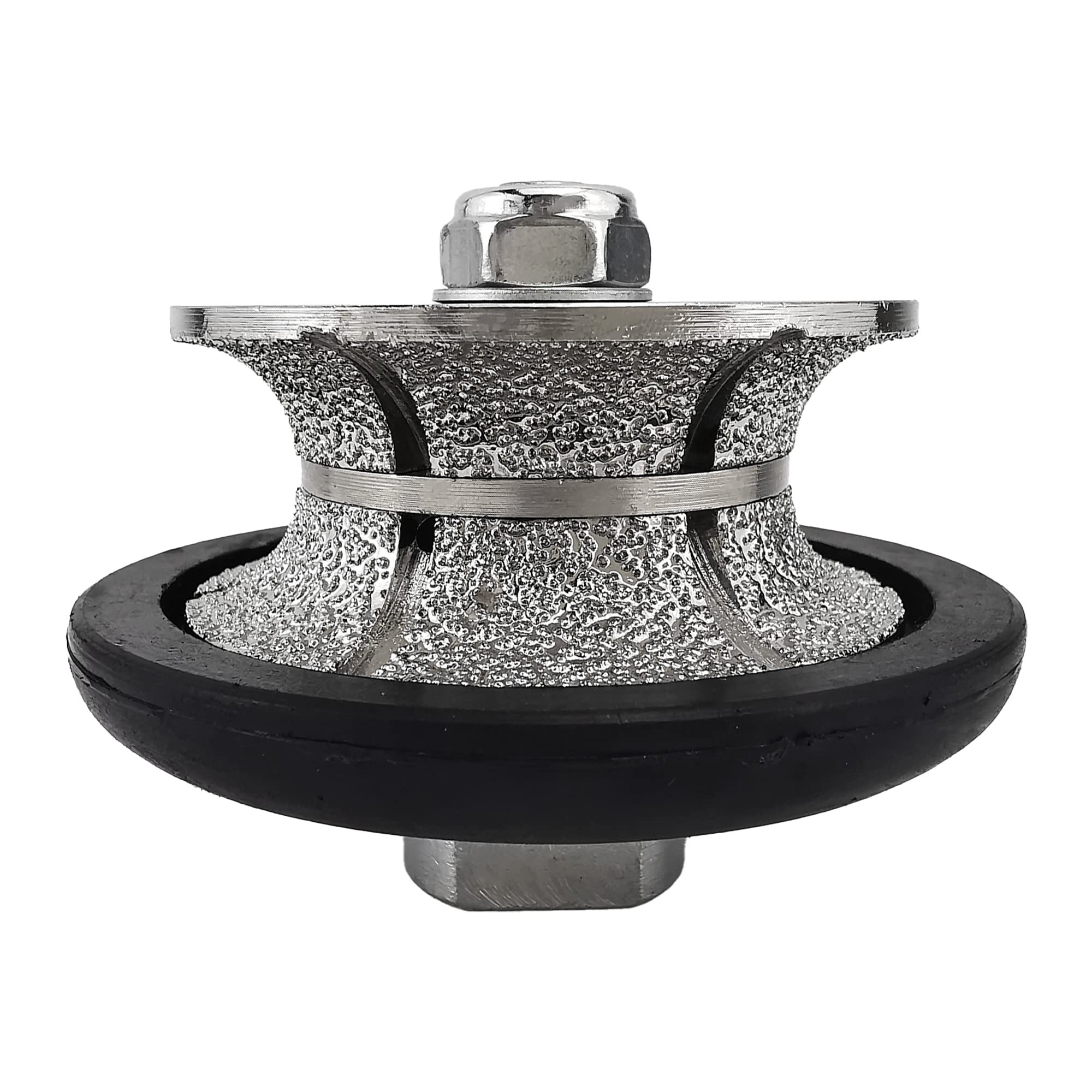 NBB Diamond Profile Wheel Diamond Router Bit Milling Drill chamfer Bit Grinding Wheel for Profiling Porcelain Tile Ceramic Granite Marble Stone Use on Angle Grinder (Full-Bullnose V20) — image 1