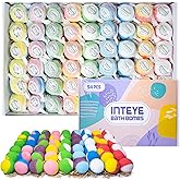 INTEYE Luxury Bath Bombs Gift Set - 54pc Skin-Nourishing Mineral Bath Salts with Natural Essential Oils & 9 Aromas | Spa-Qualit Self-Care for Women, Men, Kids (Eco-Friendly Packaging)