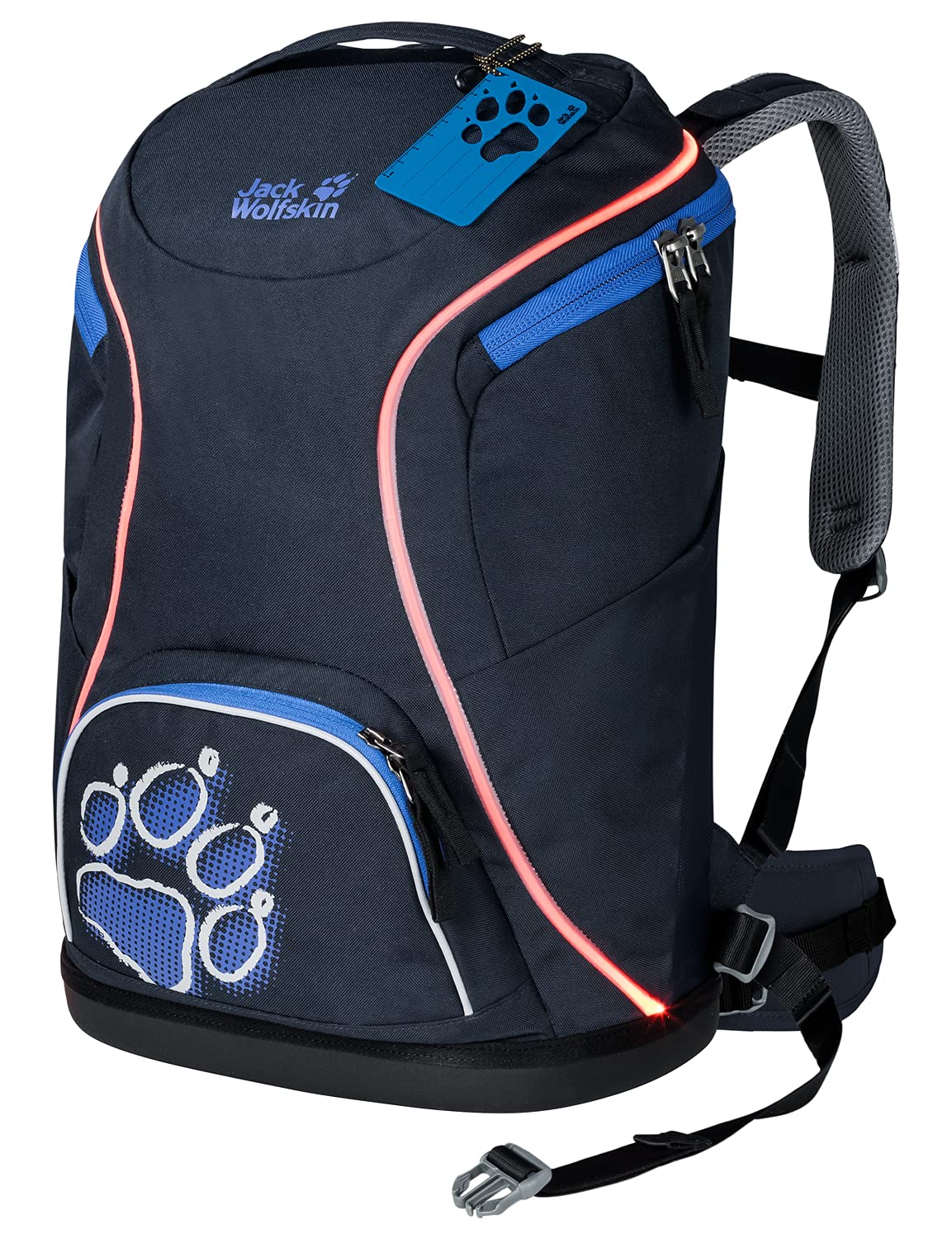 Jack Wolfskin Children's Beamy Illuminated School Bag, Night Blue, One Size