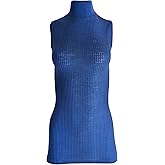 EGI ® Exclusive Collections Merino Wool Blend Mock Neck Sleeveless Top. Proudly Made in Italy.
