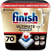 Finish Ultimate Quantum Dishwasher Pods, Dish Detergent, Fresh Scent, 70ct | Dishwasher Detergent Dish Soap, Dishwasher Tabs, Dish Detergent Pods, Removes Burnt-On &amp; 24HR Dried-On Stains