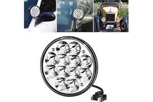 H5001 Led Headlight, 5.75" 5-3/4" Round Par46 LED Spotlight, Sealed Beam Projector 36W Led Pods for Offroad Led Work Light Re