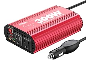 GIANDEL 300Watt Pure Sine Wave Power Inverter DC 12volt to AC 120volt Car Converter Adapter with Dual USB Ports for Smartphones Laptops Tablets