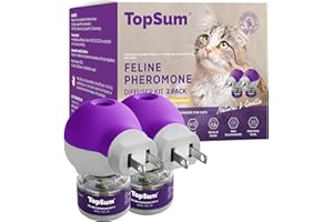 TopSum Cat Pheromone Diffuser: Premium Cat Calming Diffuser - VHP Registered NN.Z4H1 - Pheromone for Cats - Cat Pheromones Di