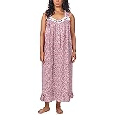 Eileen West Womens Sleepwear & Loungewear - Woven Lawn Collection - 100% Cotton Breathable Sleeveless 50" Long Nightgown