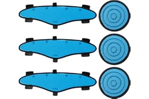 ERETOW Hard Hat Sweatband and Top Pad for Safety Helmet, Washable Hard Hat Cooling Liner, Headband and Insert Set Replacement for Hardhat Suspension Accessories (Blue, 6 Pack)