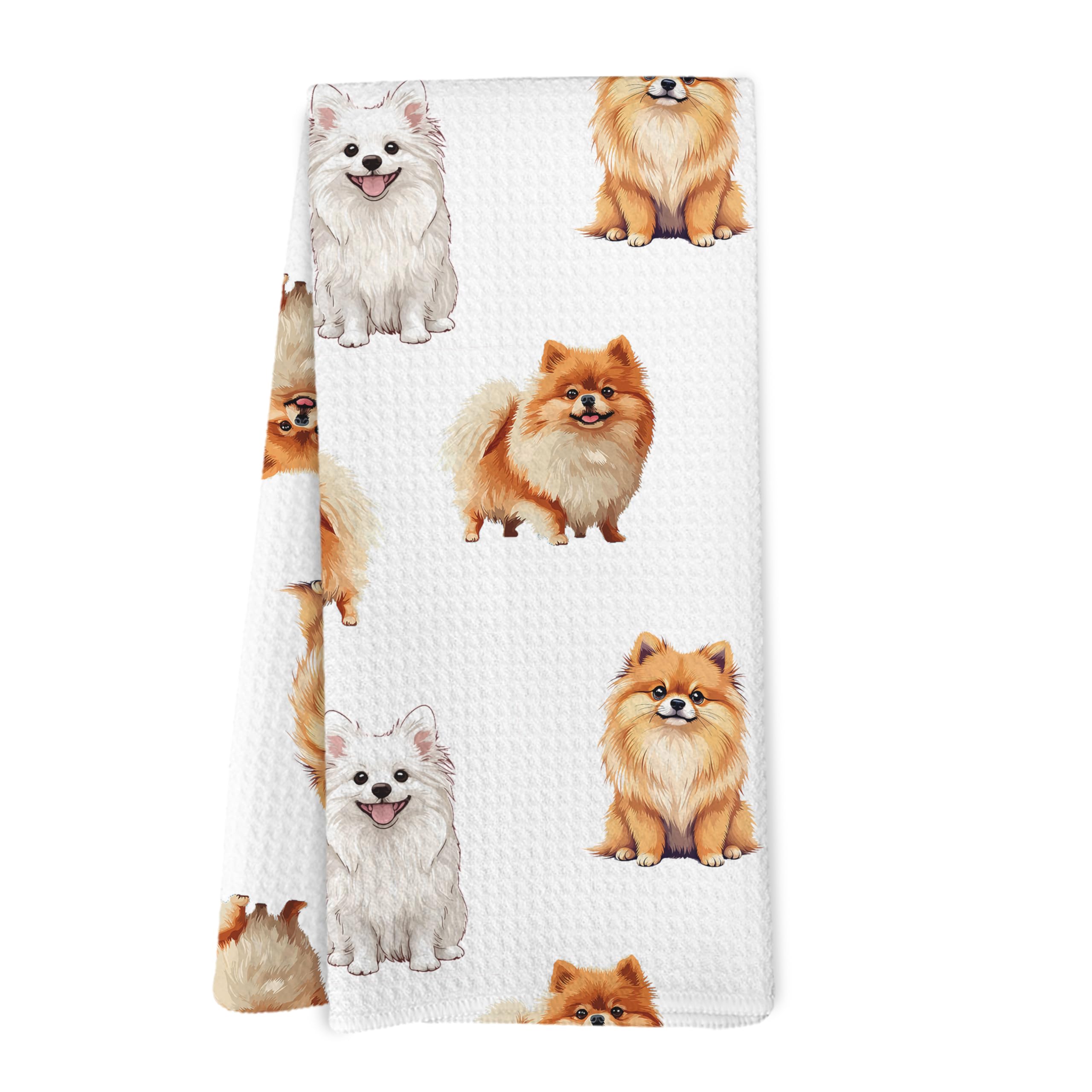 Yorhifa Pomeranian Gifts Kitchen Towels, Pomeranian