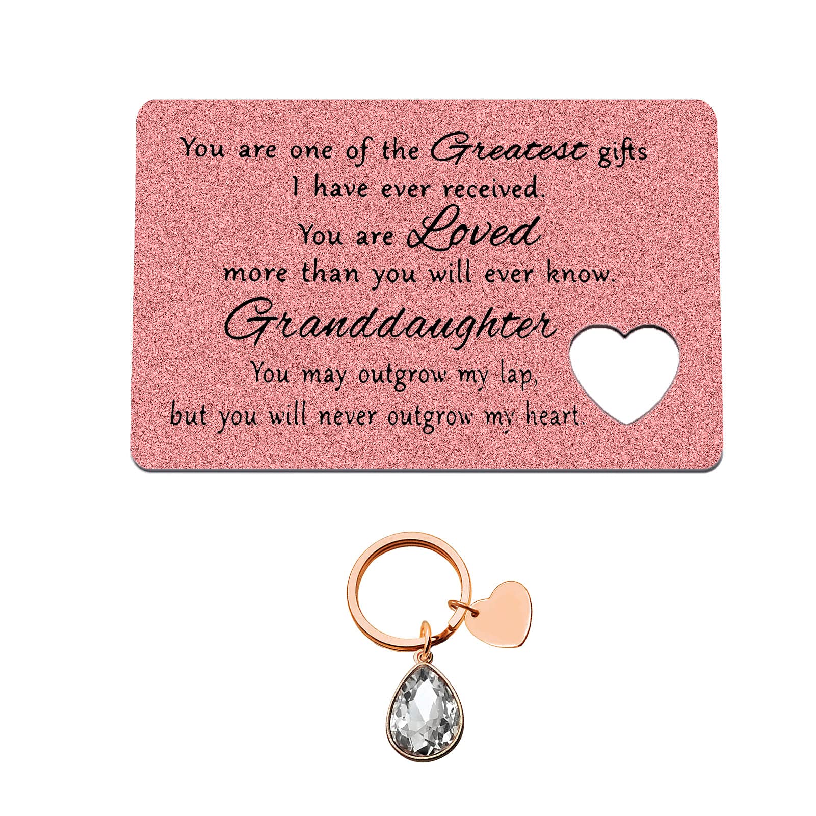 Granddaughter Gifts Christmas Birthday Gifts for Granddaughter Wallet Insert Card for Granddaughter Graduation Gifts Valentines Day Mothers Day Gifts Granddaughter Gifts from Grandma Grandad