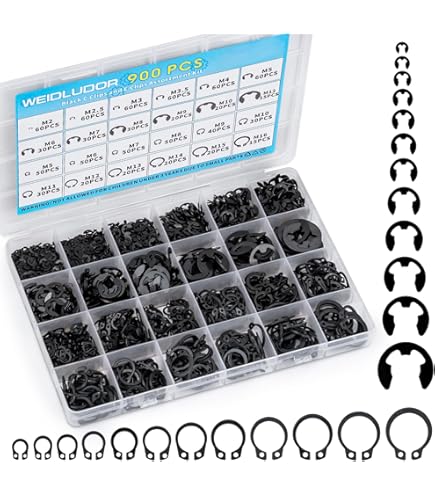 10 Pièces Circlips Externes Pour Arbre 8mm - Uxcell - Arrêt Clip Joints