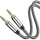 Aux Cable 50Ft,Tan QY 3.5mm Male to Male Auxiliary Audio Stereo Cord Compatible with Car,Headphones, iPods, iPhones, iPads,Ta