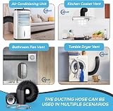 Adair 4in x 10ft Tumble Dryer Vent Hose 100mm Black Ducting with Clamps view 6