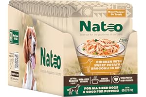 NATOO Dog Food Topper for Picky Eaters & Dog Treat (Chicken, Sweet Potato & Broccoli), Dog Toppers for Dry Food, Wet Meal Toppers for Dogs & Puppies, Limited Ingredient Dog Food, 3 oz (Case of 20)