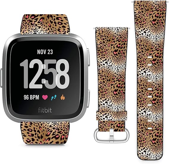 cheetah print fitbit versa band