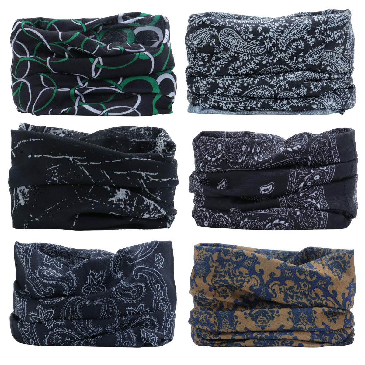 YouGa Headband Bandana - Outdoors Headwear, Scarf Bandanna, Wide Headband, Headwrap Balaclava Tube Mask Multifunctional Headwear (Purple)