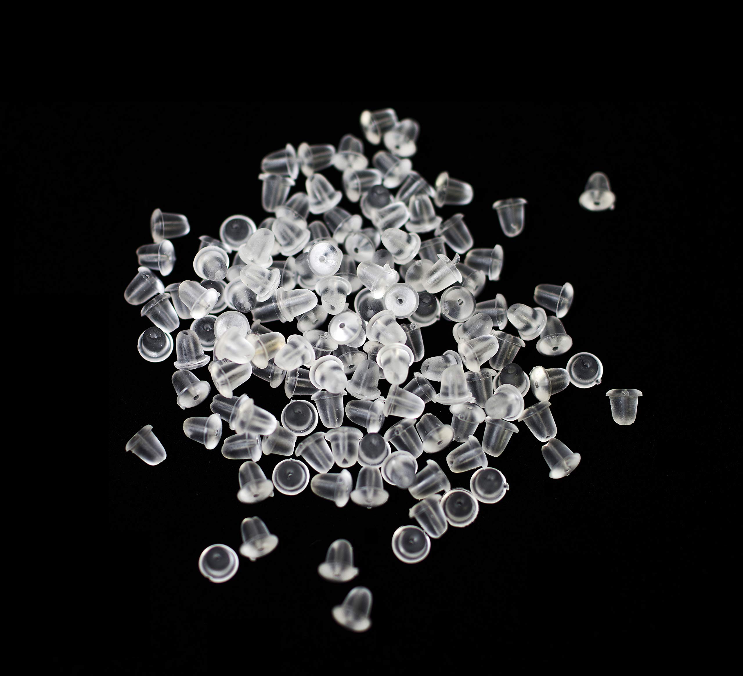 100Pcs 925 Sterling Silver Earring Hooks with 150Pcs Clear Earring Backs, Hypoallergenic Earring Wires for Jewelry Making, Earring Backs Findings with Jewelry Bag