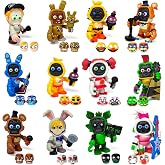 Set 12 pcs Inspired by Game Five Night at Freddys Toys | Mini Figures Collection with Masks | FNAF Action Figure [Rockstar Bonnie, Montgomery Gator, Chica, Human Security, Radioactive Foxy etc.]