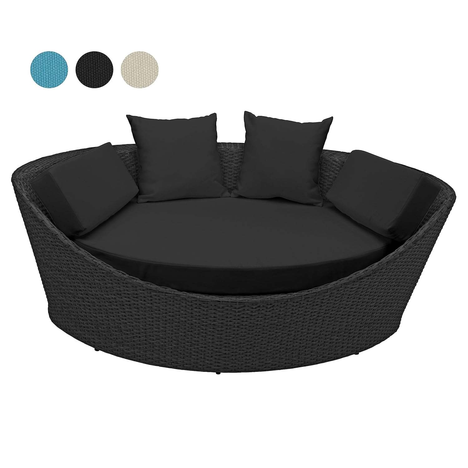 Deluxe Rattan Lounge KORFU 1 teilig 3 Jahre Garantie ...