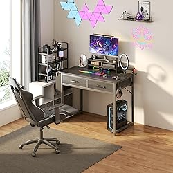 DLisiting Small Desk with Fabric Drawers for