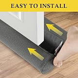 fowong Under Door Draught Excluder 88cm Double Side Grey Bottom Seal Noise Dust view 6