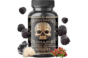 AD HOC Shilajit Gummies (60 Count) - Made of Pure Organic Himalayan Shilajit Resin - Source of Natural Fulvic and Humic Acid - Elderberry Taste - Sugar Free - Trace Mineral Supplement