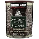 Kirkland Signature - 100% Colombian Filter Coffee Supremo Bean Dark Roast Fine Grind 1.36kg