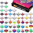 Lenwen 48 Pieces Brain Teaser Puzzles Cubes mini Puzzle Party Favors Goodie Bags Stuffers Games Challenge Decompression for Adults(Cute Style)