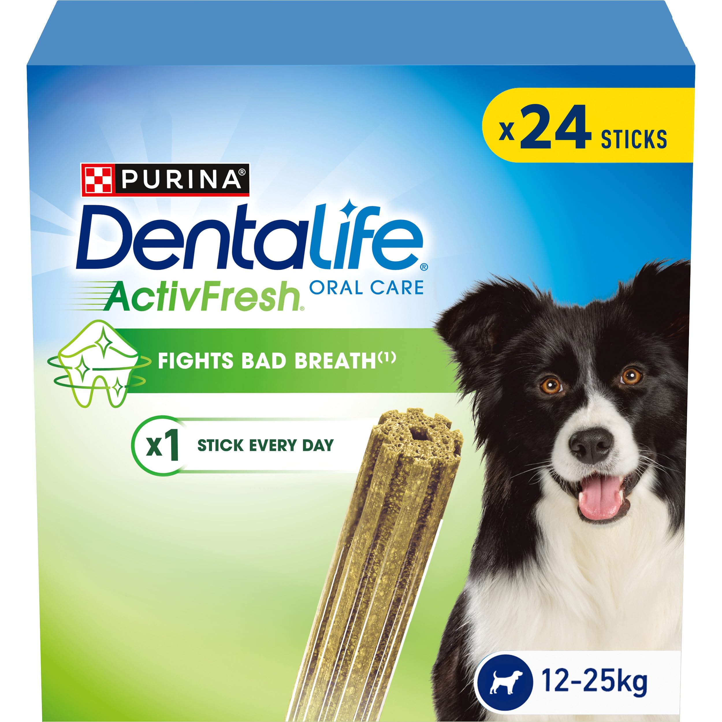 DENTALIFE ActivFresh Medium Dental Chicken Dog Chews 24 Sticks (Pack of 2)
