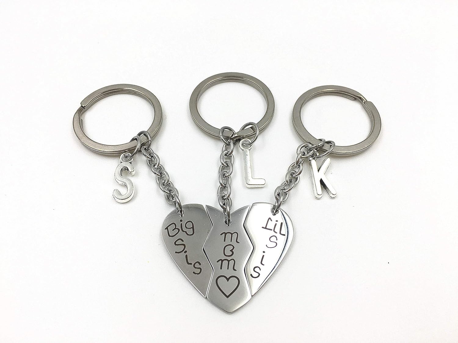 Big sis lil sis mom heart puzzle 