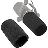 SM7B Pop Filter - Mic Foam Cover Compatible with Shure SM7B Vocal Dynamic Microphone Black Windscreen Noise Cancellation