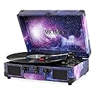 Victrola Vintage 3-Speed Bluetooth Suitcase Turntable with Speakers, Limited Galaxy Edition