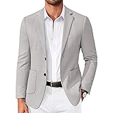 COOFANDY Men's Casual Knit Blazer Slim Fit Lightweight Sport Coat Stretch Two Button Suit Jacket